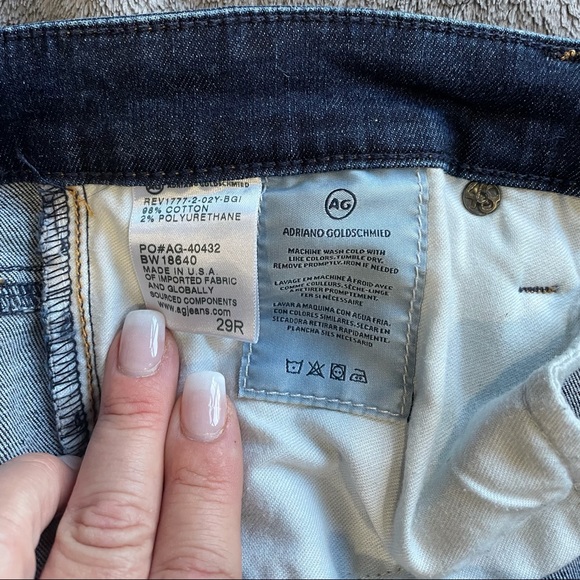 AG Farrah Skinny Ankle Jean Size 29R Dark Wash - Picture 4 of 6
